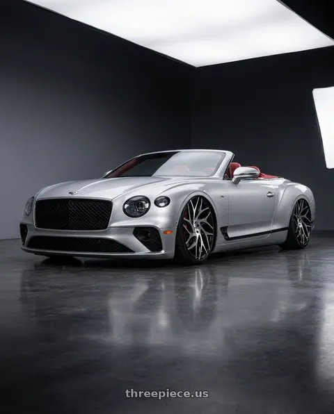 2025 Bentley Continental with DUB 1PC S260 G.O.A.T. 5X115 24X10 +15 BRUSHED FACE WITH GLOSS BLACK DARK TINT SPOKES wheels