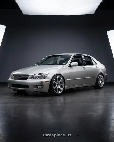 2001 Lexus IS300 with Vors TR4 5x114.3 17x8  +35 Silver Machine Face wheels