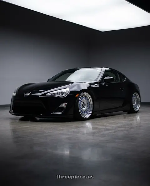 2013 Scion FR-S with FORMULA AERO MESH 5X100 18X9.5+35 MD Disk Titan Silver wheels