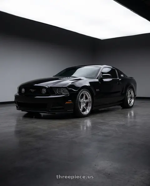 2014 Ford Mustang GT with ESR Wheels APX6 5x114.3 19x9.5 +22 Vacuum Chrome wheels