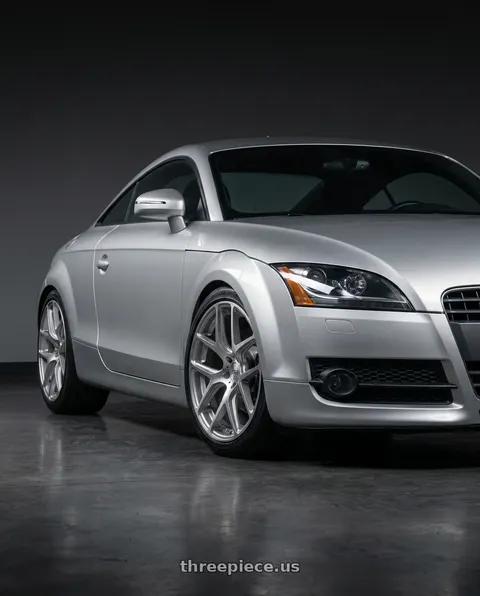 2008 Audi TT with MRR GF9 5x112 19x8.5  +35 Silver Machine Face wheels