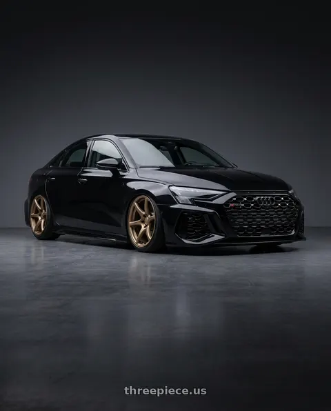 2022 Audi RS3 with Kansei K11B Tandem 5X112 19x9.5 22 Bronze wheels