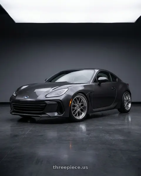 2023 Subaru BRZ Premium with F1R F21 5x100/5x114.3 18x8.5 +38 Hyper Black/Polish Lip v2 wheels