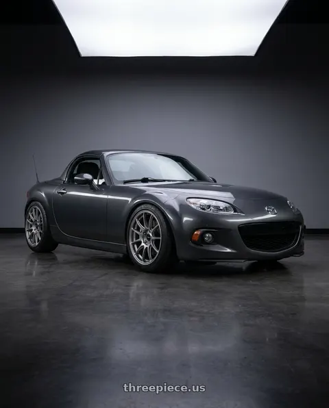 2014 Mazda MX-5 Miata with Enkei Triumph 5x114.3 17x9+40 Storm Gray wheels