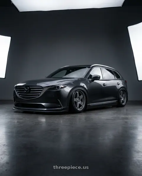 2018 Mazda CX-9 Grand Touring with fifteen52 ALPEN MX 5x114.3 17x8 +38 FROSTED GRAPHITE (SATIN GREY) wheels