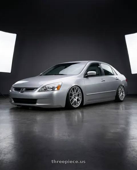 2005 Honda Accord with BBS CH-R 5x112 18x8.5 +38 Brilliant Silver Polished Rim Protector wheels