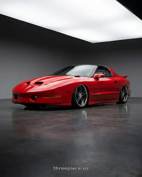 1997 Pontiac Firebird Trans Am with XIX Wheels XIX 15 5x114.3 20x10 +40 Gloss Black Machined with Stainless Steel Lip wheels