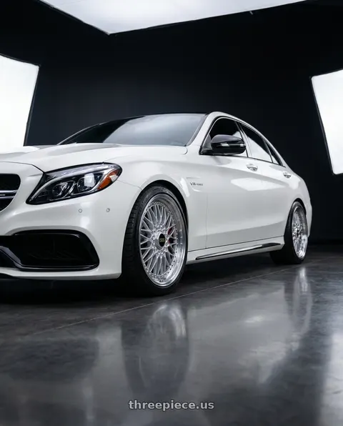 2018 Mercedes Benz C63 S with BBS Super-RS 5x112 19x9.0+42 Silver wheels