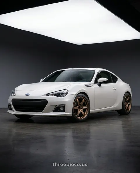 2015 Subaru BRZ with Volk Racing TE37 Saga S-Plus 5x100 17x8.5+45 Bronze wheels