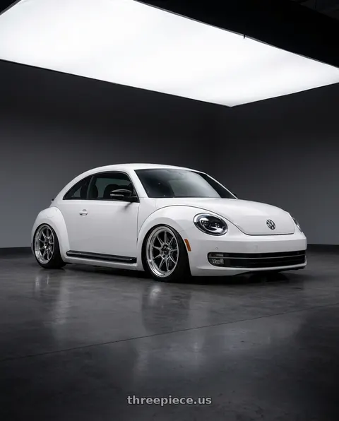 2016 Volkswagen Beetle with Konig Countergram 5x112 19x8.5+43 Hyper Chrome / Machined Lip wheels