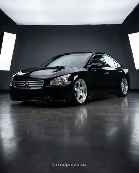 2013 Nissan Maxima with Aodhan AH03 5x114.3 19x9.5+22 Silver w/Machined Face wheels