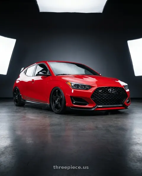 2022 Hyundai Veloster N with fifteen52 CHICANE 5x114.3 / 5x120 19x8.5 +35 ASPHALT BLACK (SATIN BLACK) wheels