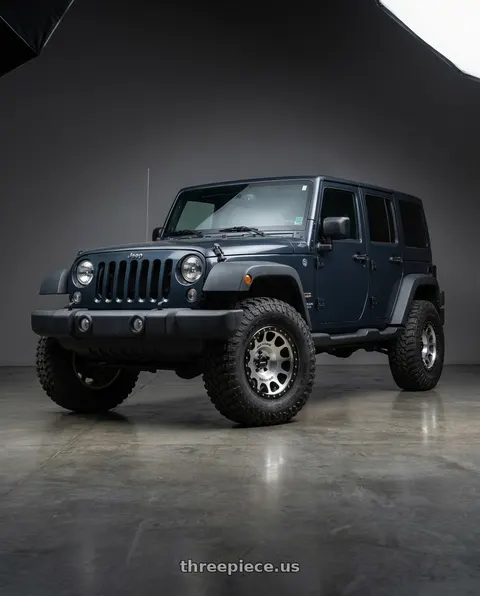 2016 Jeep Wrangler with Method MR105 Beadlock 17x9 -38mm Offset 5x5 71.5mm CB Machined w/Matte Black Ring Wheel - MR10579050338B wheels