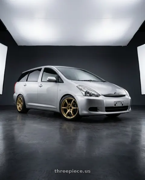 2005 Toyota Wish 20G with Advan RGIII 4x100 18x7.0+42 Gold wheels