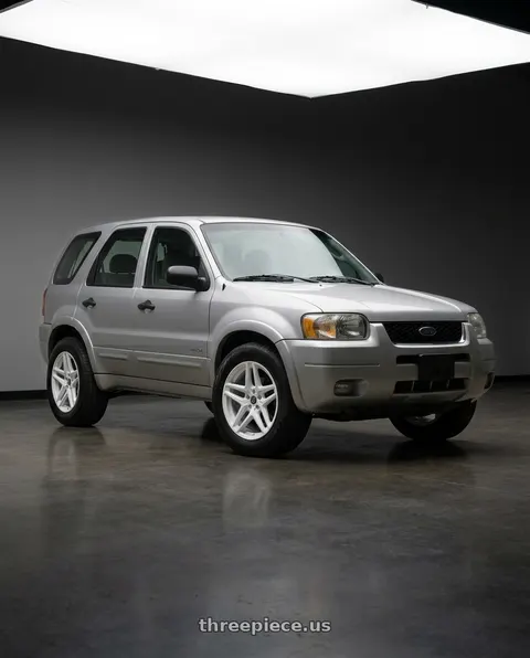 2001 Ford Escape with Heritage Wheel EBISU MonoC 5x114.3 18x8.5+35 White wheels