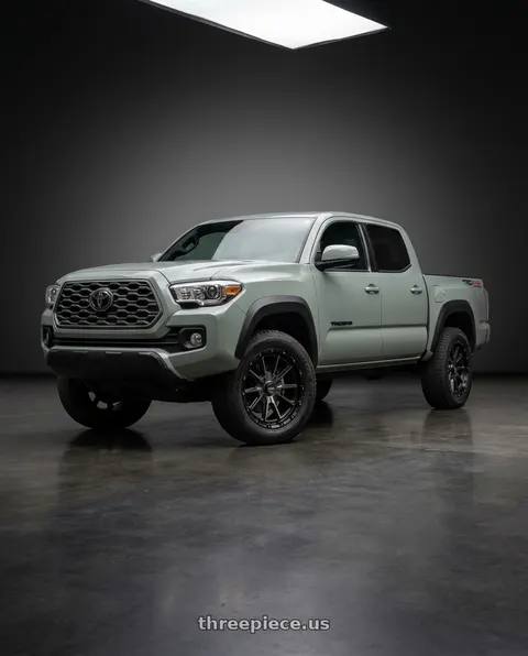 2023 Toyota Tacoma TRD Off-Road with KMC KM100 SYNC 6X135/6X139.7 20X9 +18 SATIN BLACK WITH GRAY TINT wheels