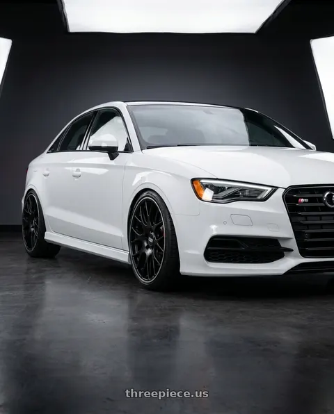 2015 Audi S3 with BBS CH-R 5x112 20x9 +25 Satin Black Polished Rim Protector wheels