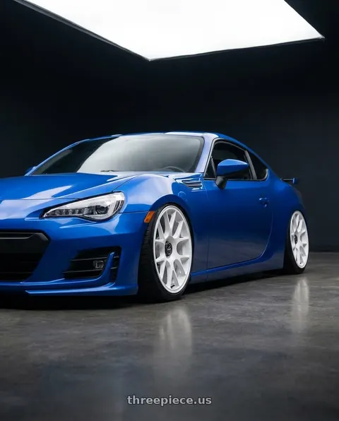 2017 Subaru BRZ with fifteen52 APEX 5x100 / 5x114.3 18x8.5 +35 RALLY WHITE (GLOSS WHITE) wheels