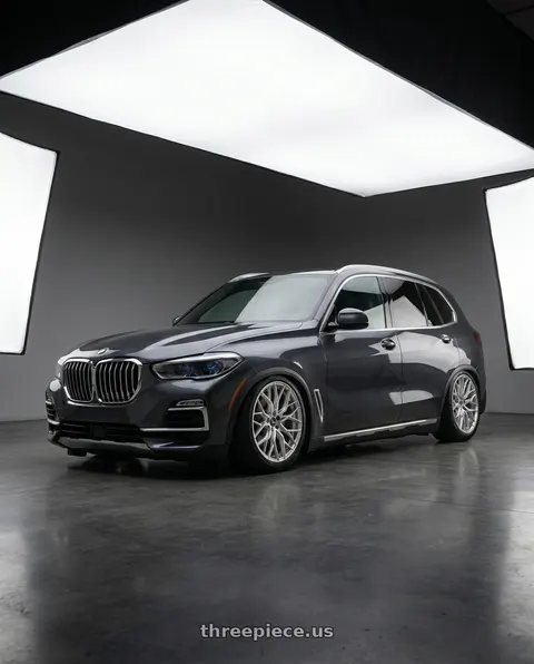 2020 BMW X5 with F1R FS3 5x112 18x8.5 +35 Machine Silver wheels