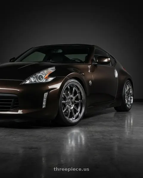 2016 Nissan 370Z with Aodhan DS02 5x114.3 18x9.5+30 Vacuum Chrome wheels