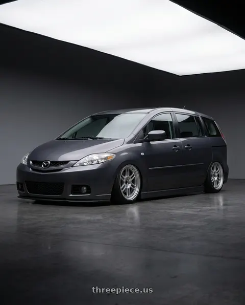 2007 Mazda 5 with Enkei RPF1 5x100 16x7+35 Silver wheels