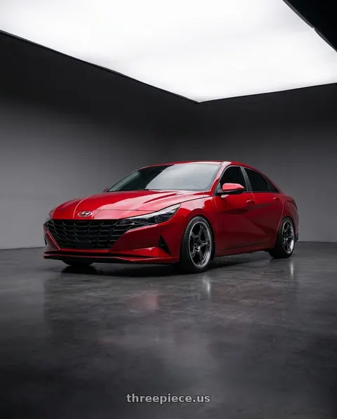 2021 Hyundai Elantra SEL with Advan Racing GT PV 5x120 19x8.5 +47 MACHINING & HYPER PLATINUM BLACK wheels