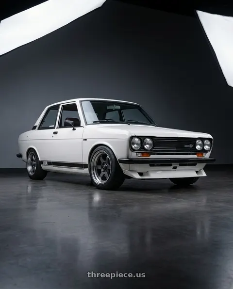 1973 datsun 510 with Volk Racing TE37V 4x114.3 15x7+18 Gunmetal / DC wheels
