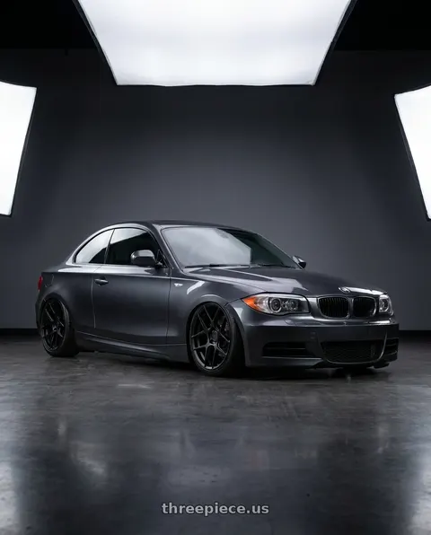 2012 BMW 1 Series E82 with Aodhan AFF2 5x120 19x9.5+35 Matte Black wheels