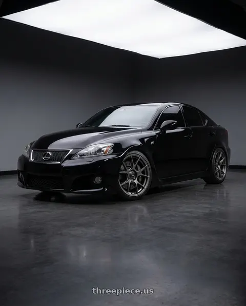 2010 Lexus IS F with Konig Ampliform 5x114.3 19x9.5+35 Dark Metallic Graphite wheels