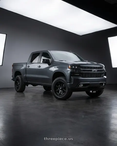 2021 Chevrolet Silverado 1500 LT with Ion Type 143 6x139.7 20x10-19 Matte Black wheels