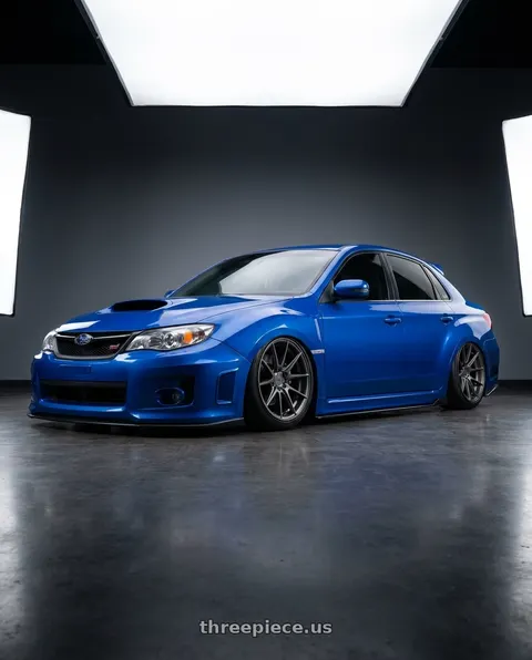 2013 Subaru WRX STI with Niche 1PC M116 MISANO 5X114.3 18X9.5 +40 MATTE GUN METAL wheels