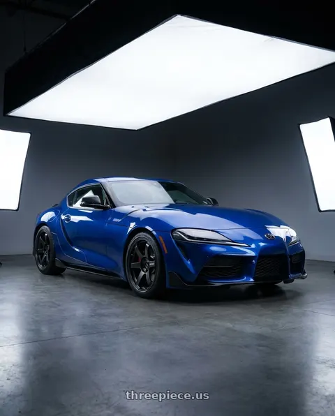 2023 Toyota GR Supra Premium with Volk Racing TE37 SAGA S-PLUS 5x112 19x9.5+25 Diamond Black wheels