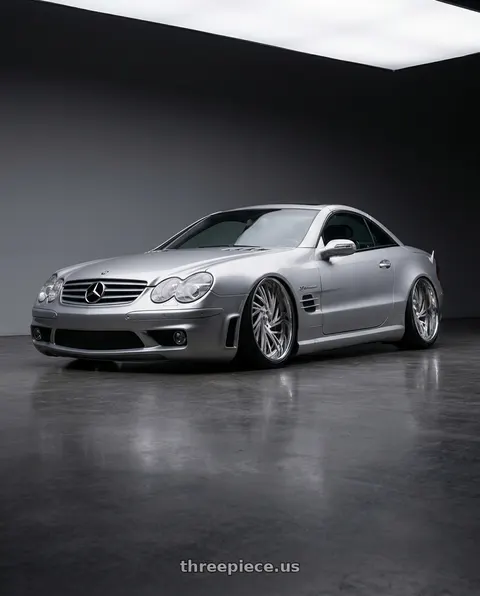 2006 Mercedes-Benz SL500 with Asanti Forged AF868 5x112 24x10 +25 Brushed wheels