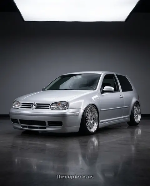 2002 Volkswagen Golf with ESR Wheels SR SERIES SR01 5x100 18x8.5 +30 Hyper Silver wheels