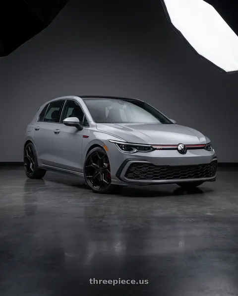 2022 Volkswagen GTI with XO HELSINKI 5X112 19X10 +52 MATTE BLACK wheels