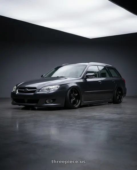 2009 Subaru Legacy 2.5i with WedsSport RN-05M 5x100 18x8.5+45 Gloss Black wheels