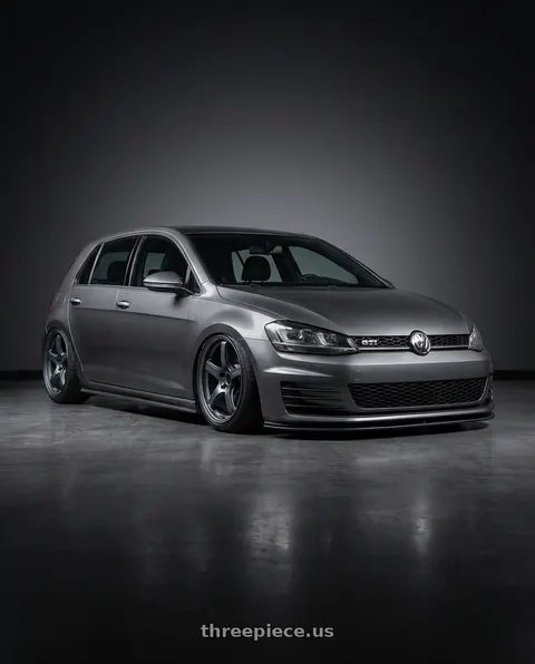 2019 Volkswagen GTI with Gram Lights 57CR 5x112 19x9.5+45 Gunblue II wheels
