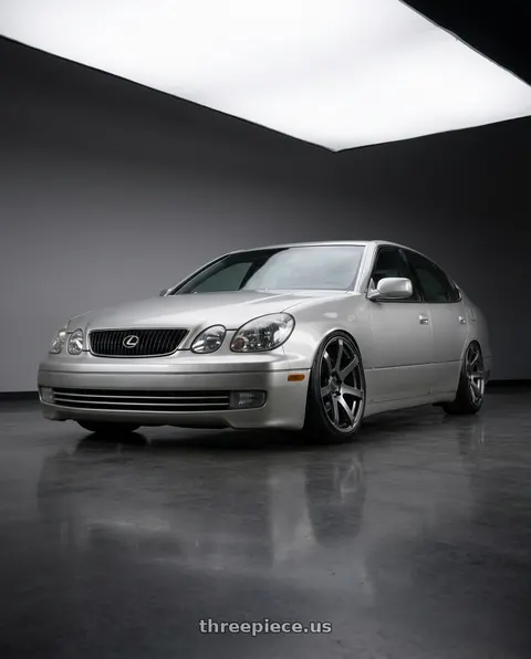 2001 Lexus GS300 with Enkei PF07 5x114.3 18x9.5+25 Dark Silver wheels