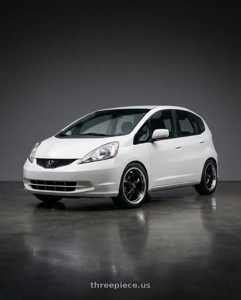 2010 Honda Fit with American Racing AR105 TORQ THRUST M 5X127 18X8 0 GLOSS BLACK W/ MACHINED LIP wheels