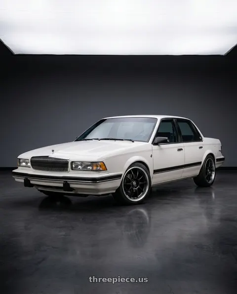 1990 Buick Century Limited with Enkei J10 5x100/114.3 16x7+38 Matte Black W/ Machined Lip wheels