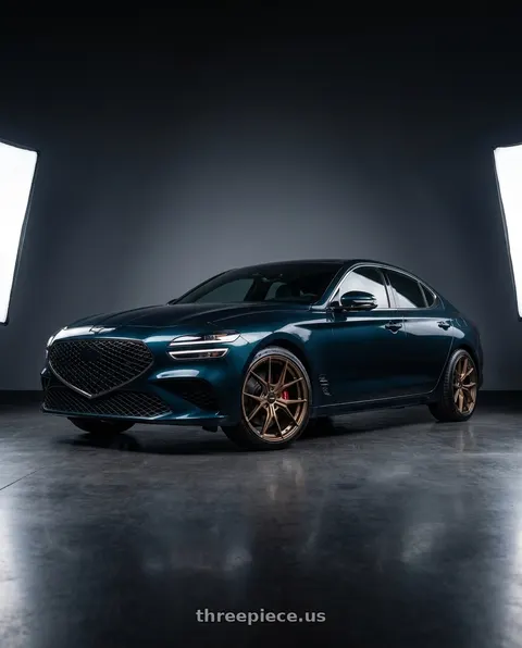 2022 Genesis G70 with Enkei TSR-X 5x114.3 20x8.5+40 Gloss Bronze wheels