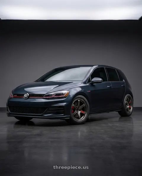 2018 Volkswagen GTI with Volk Racing TE37 Saga S-Plus 5x112 18x8.5+42 Bronze wheels