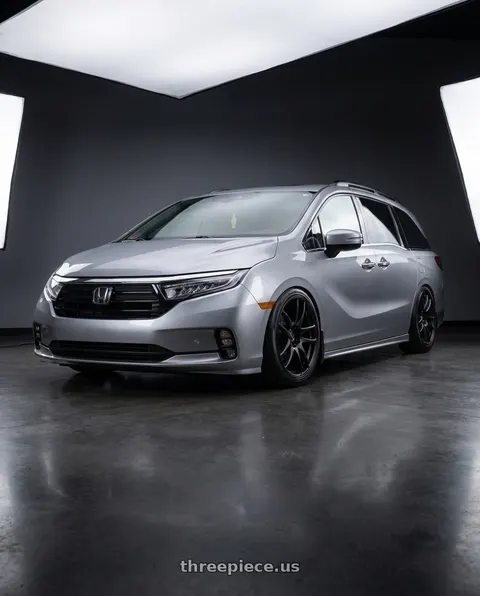 2024 Honda Odyssey with Work Emotion Cr Kiwami 5x120 19x8.5 +42 Matte Black wheels