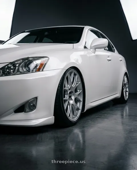 2008 Lexus IS350 with BBS CH-R 5x130 19x8.5 +51 Brilliant Silver Polished Rim Protector wheels