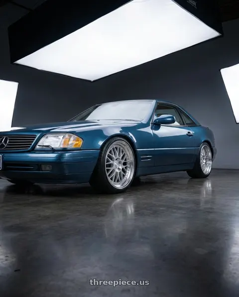 2000 Mercedes-Benz SL500 with ESR Wheels SR01 5x112 19x8.5 +30 Hyper Silver Machine Lip wheels