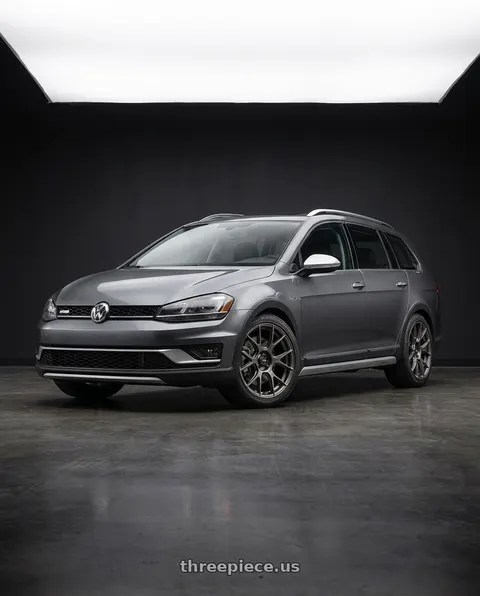 2017 Volkswagen Golf Alltrack SEL with Konig Ampliform 5x112 18x8.5+43 Dark Metallic Graphite wheels