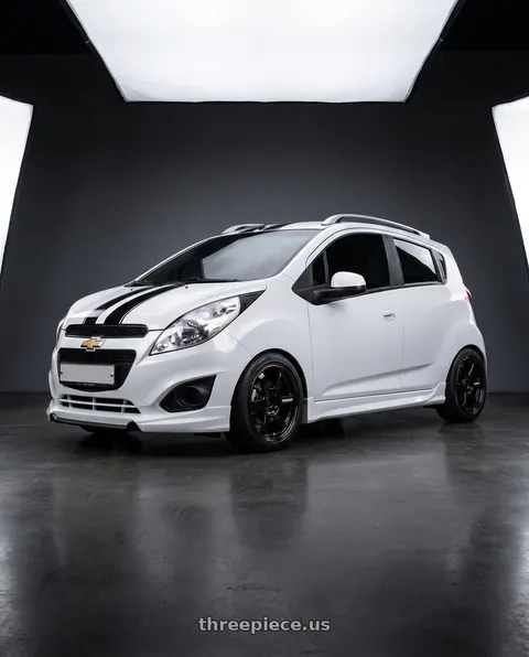 2015 Chevrolet Spark LS with Volk Racing TE37 SONIC 4x100 16x6.5+38 Gloss Black wheels