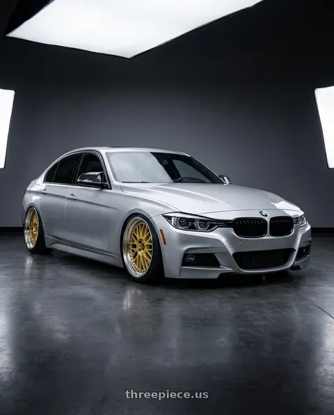 2017 BMW 340i with Work Vs-Xx 5x120 18x9.5+45 A Disk Gold wheels