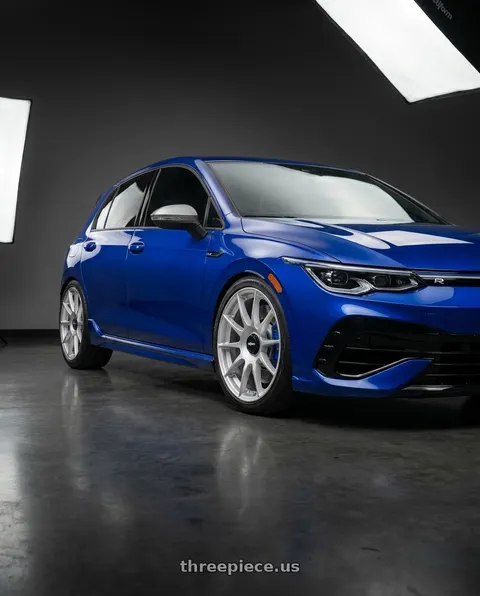 2026 Volkswagen Golf R with Rotiform 1PC R170 DTM 5X112/5X120 19X8.5 +45 SILVER wheels