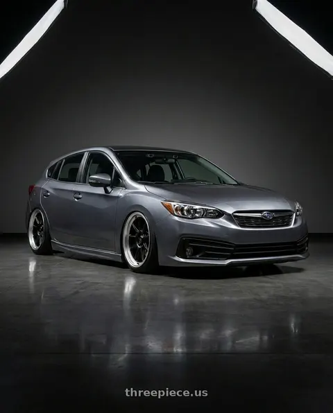 2022 Subaru Impreza with Moto Metal MO200 6X139.7 20X10 -18 GLOSS BLACK MILLED CENTER CHROME LIP wheels